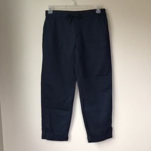 Linen blend crop pants